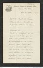 Nachlass Franz Steindachner, Visitenkarte von Miguel Calmondu Pin e Almeida an Franz Steindachner, Inv.Nr. 72.01, Seite 1